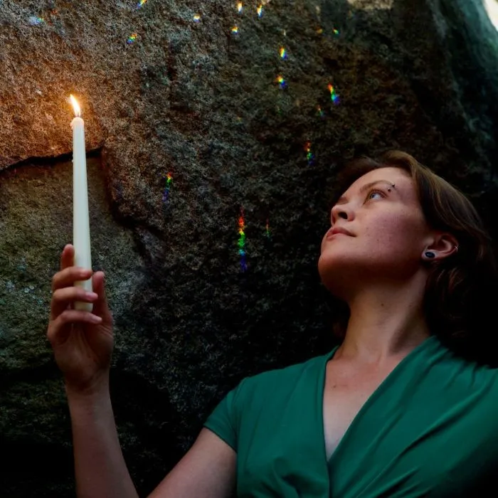 Vanessa Hale, Music Artist, holding on to candle